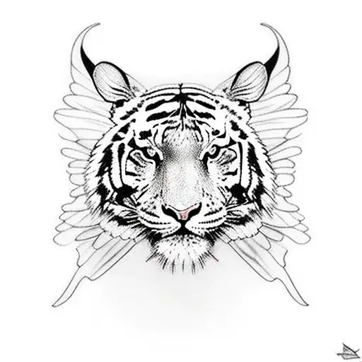 A Butterfly With The Face Of A Tiger On Her Wings
