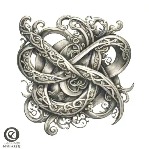 A Infinity Symbol Logo Intertwined Within