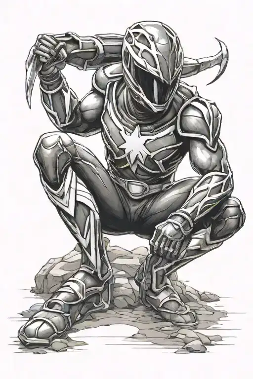 Power Ranger Walking Away Make Friends Sitting Alone