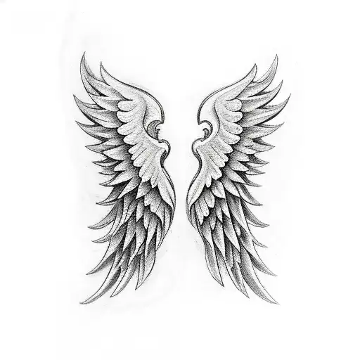 Angel And Evil Wings With The Phrase Audentis Fortuna Iuvat