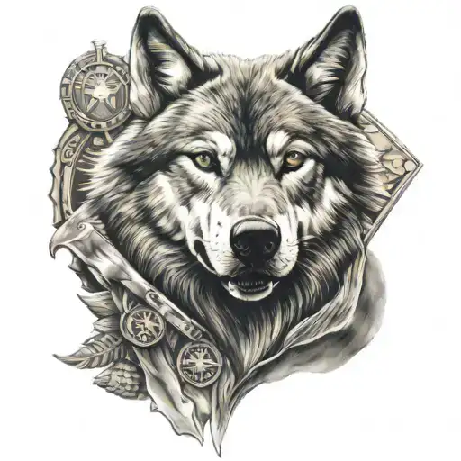 Wolf And Military