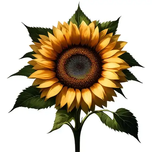 Sunflower Growing Dim Illuminated