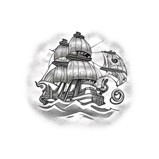 Kraken Sinking Pirate Ship