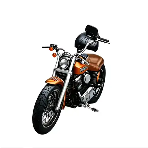 Polaroid Picture Of Fxr Harley Davidson Motorcycle