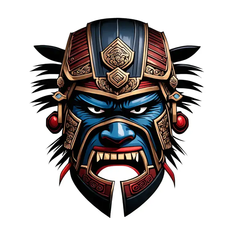 Samurai Head They Mask