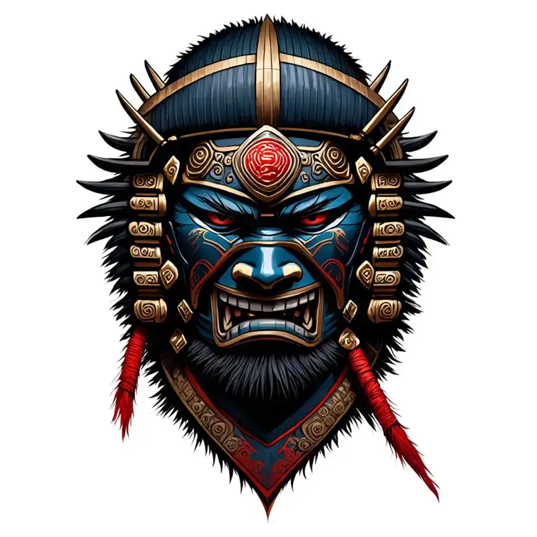 Samurai Head They Mask