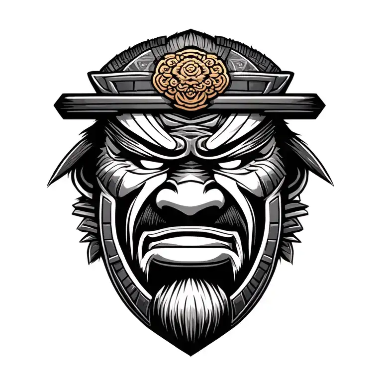 Samurai Head They Mask