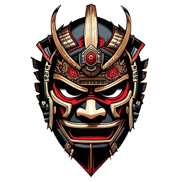 Samurai Head They Mask