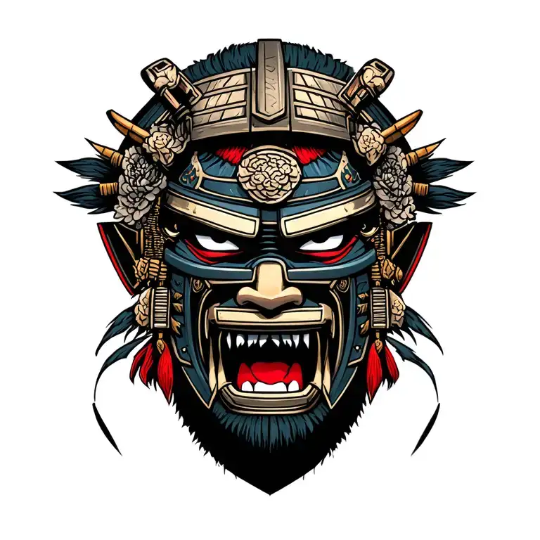 Samurai Head They Mask