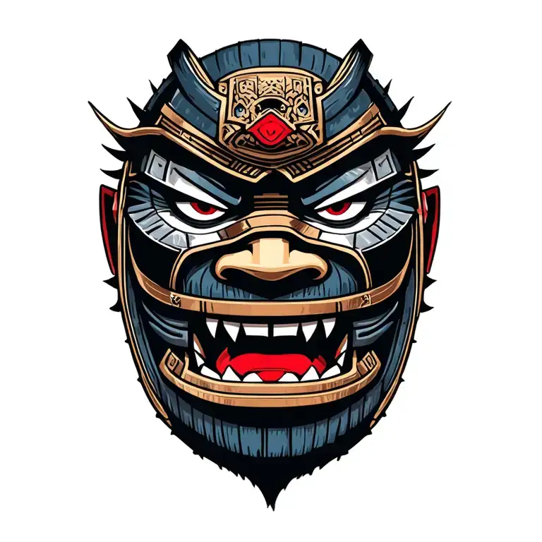 Samurai Head They Mask