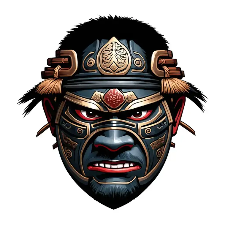 Samurai Head They Mask