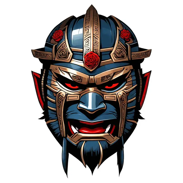 Samurai Head They Mask