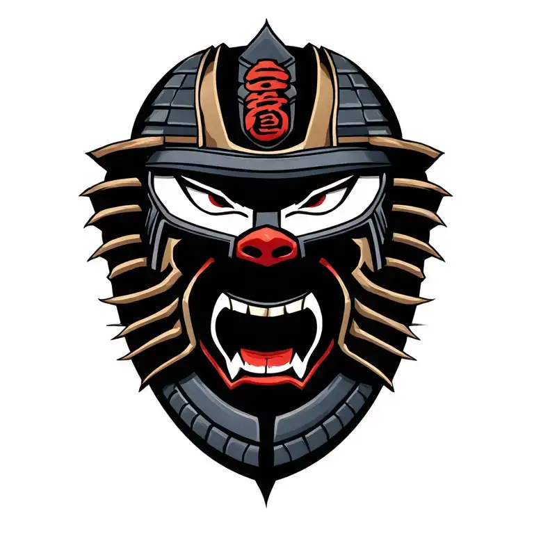 Samurai Head They Mask