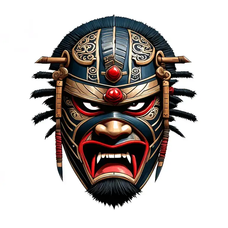 Samurai Head They Mask