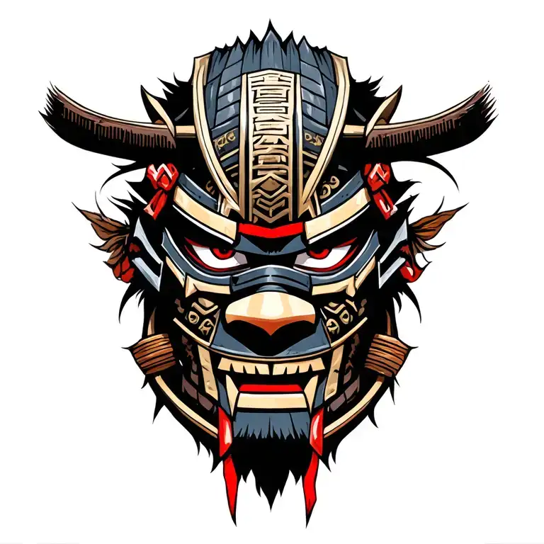 Samurai Head They Mask