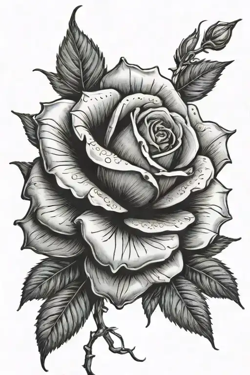 Rose Wrap Around On Forearm Tattoo Design