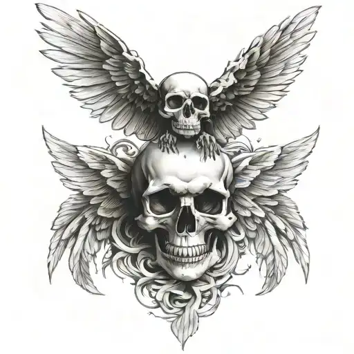 Skull With Wings