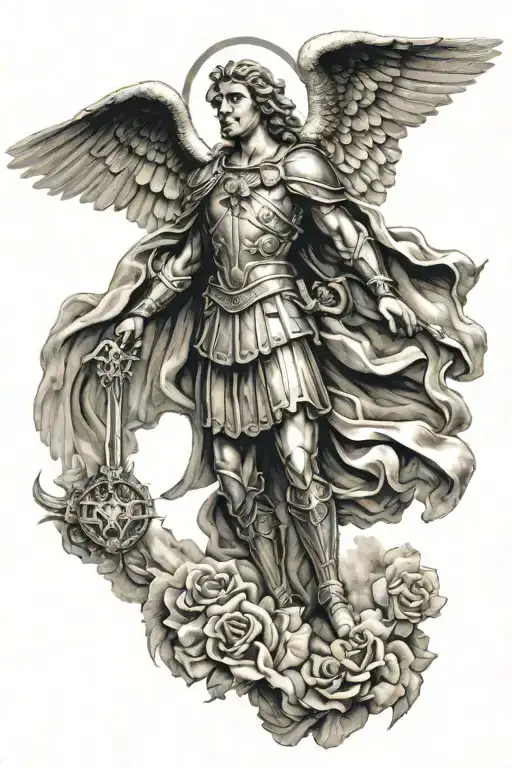 Saint Michael The Archangel With Less Detail And Portrait
