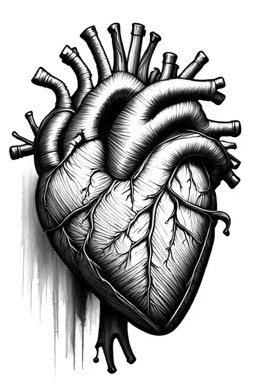 Heart Made With Thread Forming The Shape