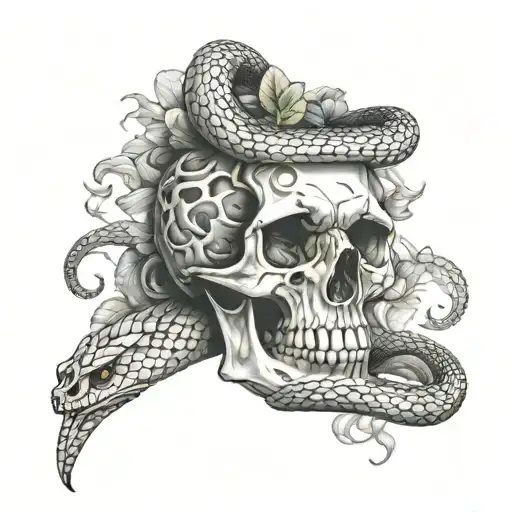 Snake And Skull