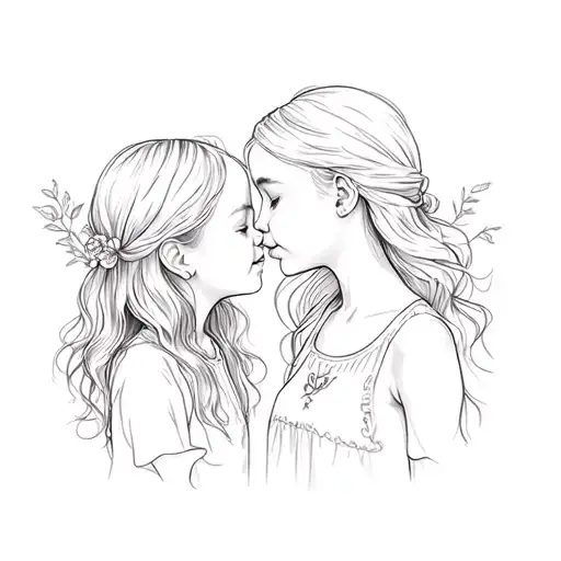 A Young Girl And Her Mother