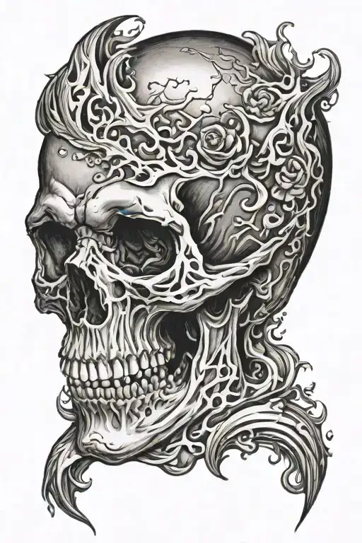 Flaming Skull