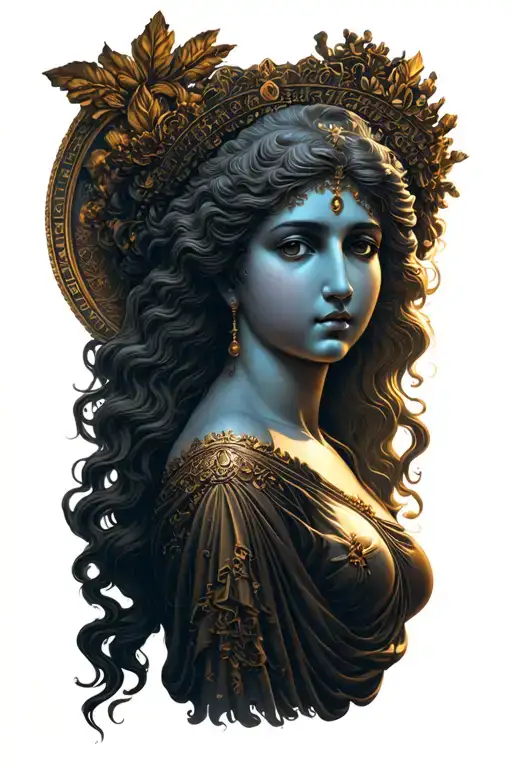 Venere Goddess With Rome Behind