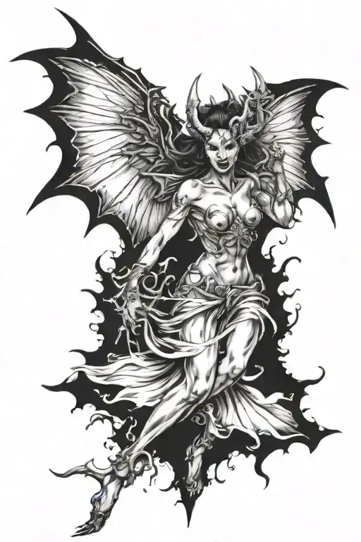 Female Demon Flying