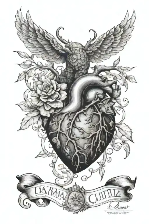 Micro Realism Tattoo 11Th January 2016 And 1St January 2000 And Karma And Heart And Brain And Cutte