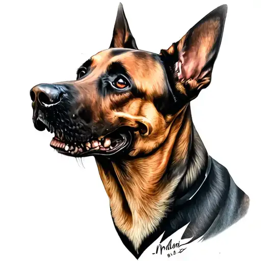 Malinois Dog Skull