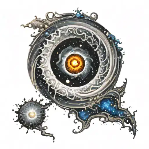 A Swirling Galaxy With A Hidden Black Hole At Its Center