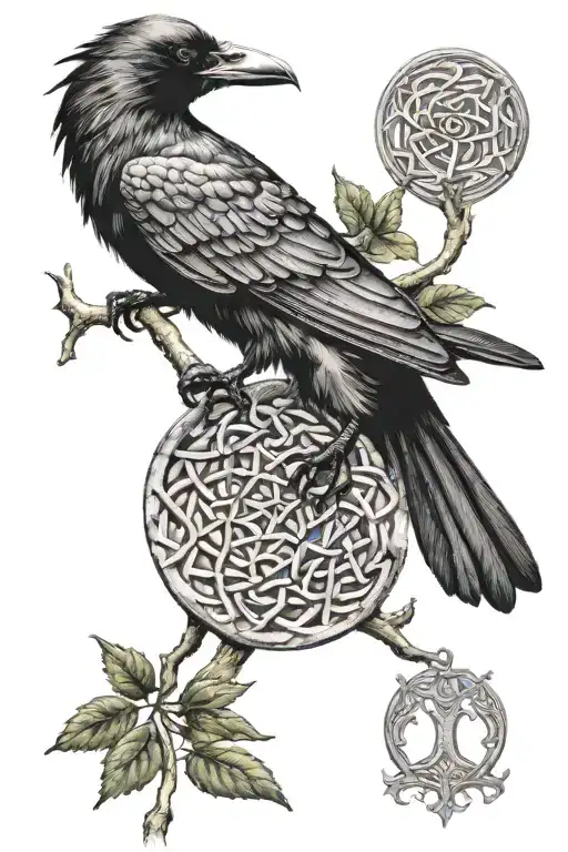 Crow Celtic Tree