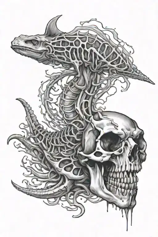 A Plesiosaur Skeleton