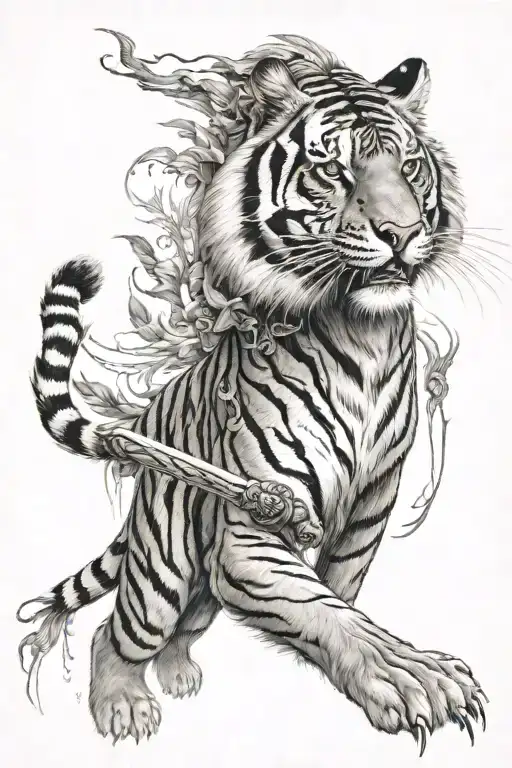 Patience Tiger Chinese Warrior