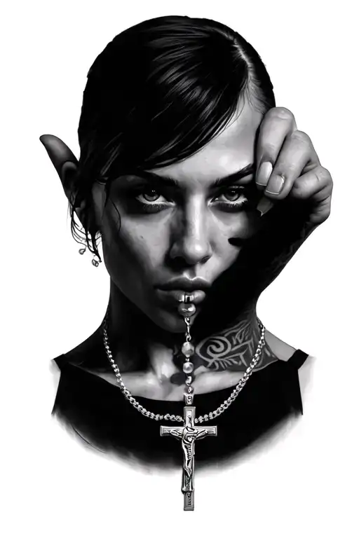 A Woman Hand Holding The Dominic Toretto Necklace Rosary He Has In Fast And Furious