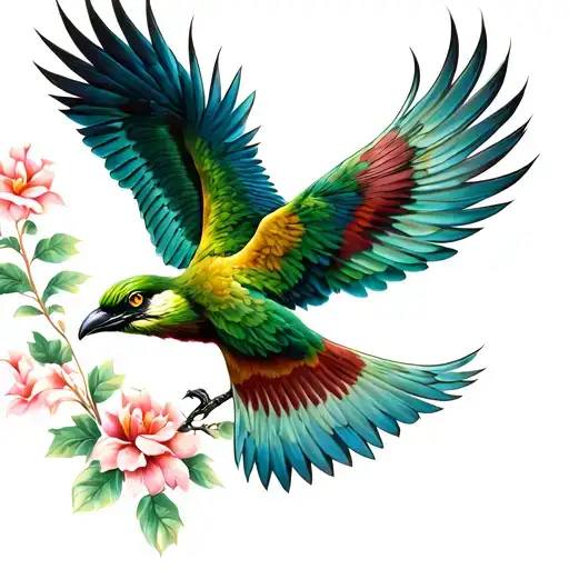 Bird Quetzal Flying