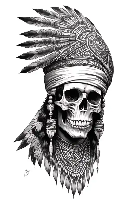 Skull In Tuareg Headdress