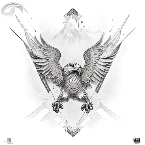 Eagle And Maori Patterns