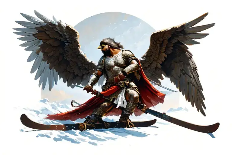 Angel And Gladiators Or In Ski Birds Flyngs