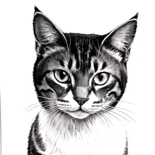 Bandit Cat With A Serious Expression In Three Quarters