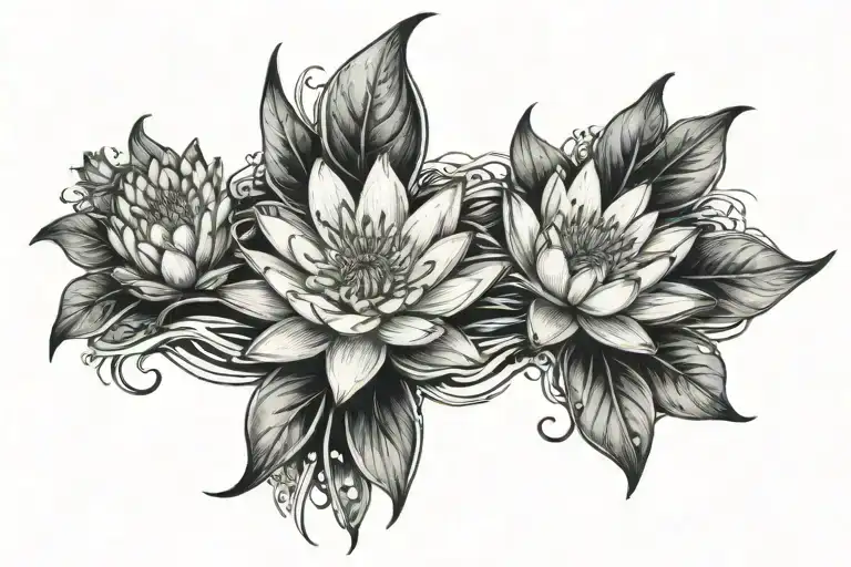 Water Lily And Boomerang Roller Coaster Intertwined