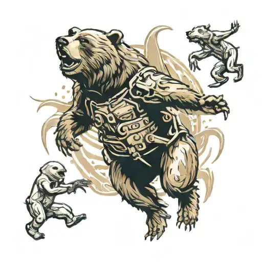 Bear Dancing With Aliens