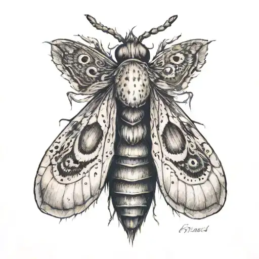 Moth With Hazel Colored Human Eyes On Each Wing