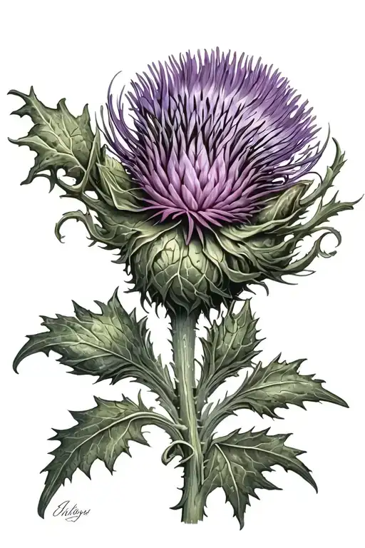 Scottish Thistle Intertwined