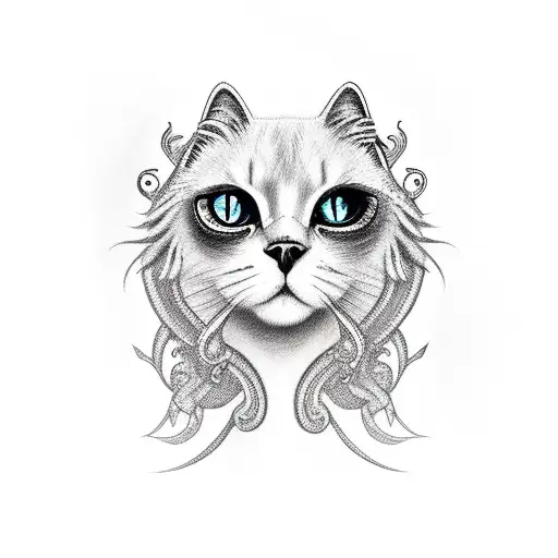 Goth Gril With Black Cat