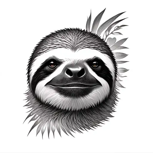 Psychedelic Sloth Face