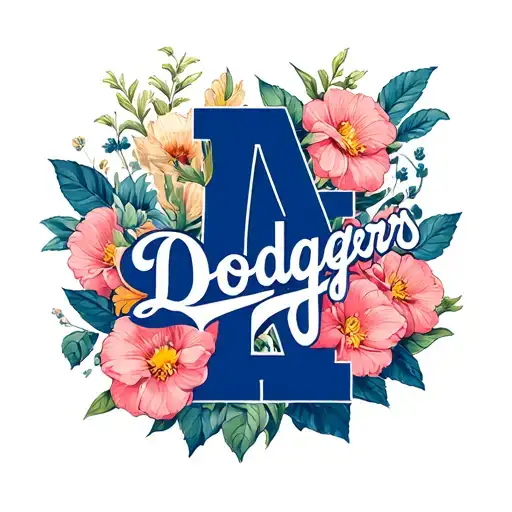 La Dodgers With Floral