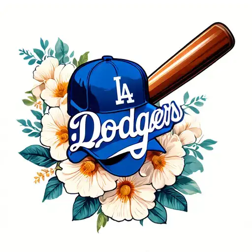 La Dodgers With Floral