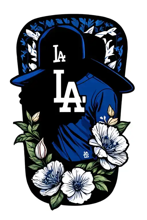 La Dodgers With Floral