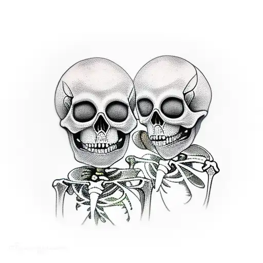 Mother And Daughter Skeleton
